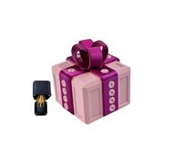 Surprise Explosion Gift Box Middle Finger, 3D Printed Pop-Up Annoying Gift Box Christmas Ornament, Present Boxs with Screws for Birthdays Home Christmas Decor Surprise (pink box + rose red bow)