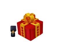 Surprise Explosion Gift Box Middle Finger, 3D Printed Pop-Up Annoying Gift Box Christmas Ornament, Present Boxs with Screws for Birthdays Home Christmas Decor Surprise (Red box + gold bow)