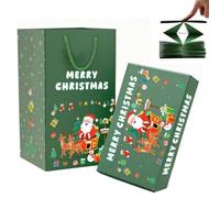 Surprise Explosion Gift Christmas Box for Money, Merry Christmas Po-p up Exploding Gift Box, Folding Bouncing Money Gifts Box for Birthday, Anniversary, Valentine, Proposal (Green 20Boxes)