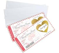 Surprise For Him And Her - Scratch Cards 2 PCS Golden Ticket Scratch Off Scratch Card Reveal Gift for Boyfriend or Girlfriend Date Night Present, Journey Gift Valentine's Day Card Christmas Card