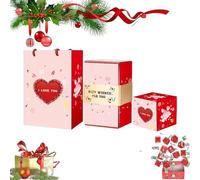Surprise Gift Box Explosion, DIY Explosion Money Gift Box, Surprise Bounce Cash Gifts Boxes with Confetti, Folding Bouncing, for Mom's Birthday, Anniversary, Valentine's Day (7 Bounces)
