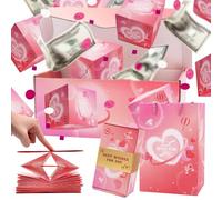 Surprise Gift Box Explosion for Money, Folding Bouncing Pop-Up Explosion Gift Box, Christmas/Valentine Surprise Box, Gifts Boxes for Birthday Anniversary Valentine Proposal (#A 18 Bounces Boxes)