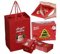 Surprise Gift Box Explosion for Money, Folding Pop-Up Explosion Gift Box with 10 Bounce ＆ Bag, Red Envelope Cash Can Put into Money for Birthday Christmas Gifts.