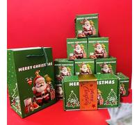 Surprise Gift Box Explosion for Money, Merry Christmas Folding Bouncing Red Envelope Gift Box with Confetti, Cash Explosion Luxury for Birthday Anniversary Valentine Proposal (Green, 10 Box Se)