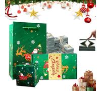 Surprise Gift Box Explosion for Money, Pop-Up Surprise Box Gift Box-Creating The Most Surprising Gifts, Exploding Money Gift Boxs for Christmas Birthday Anniversary Valentine Proposal (Green-6pcs)