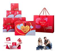 Surprise Gift Box Explosion for Money, Valentine's Day Surprise Jumping Box, Folding Bouncing Cash Boxs, Red Envelope Present, Funny and Creative Ways to Give Money for Valentine's Day