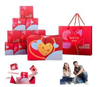 Surprise Gift Box Explosion for Money, Valentine's Day Surprise Jumping Box, Folding Bouncing Cash Boxs, Red Envelope Present, Funny and Creative Ways to Give Money for Valentine's Day