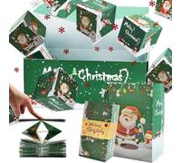 Surprise Gift Box Explosion, Pop Up Money Gift Box with Confetti Christmas Birthday Surprise Blast Boxes Unique Folding Bouncing Gift Boxes for Cash (Green, 6)