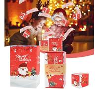 Surprise Gift Box Explosion, Unique Folding Bouncing Red Envelope Gift Box, Christmas Pop Up Cash Box, for Christmas Birthday Anniversary Valentine Proposal (Red, 16 Bounces)