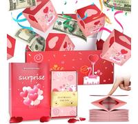 Surprise Gift Box, Folding Pop-Up Explosion Gift Boxs, Money Gift Box for Cash for Birthdays, Mother's Day, Valentine's Day and Thanksgiving Day