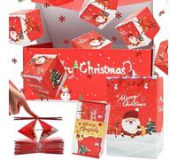 Surprise Gift Box Set, Merry Christmas Surprise Gift Box Explosion for Money, Explosion Box for Valentine, Birthday, Anniversary Presents (Red-B (10PCS))