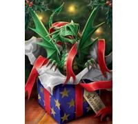 Surprise Gift Christmas Card by Anne Stokes