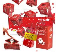 Surprise Gifts Box Explosion For Money, Red Christmas Creative Surprise Box, With Exploding Confetti And Bouncing, For Birthdays,Weddings,Festive (A)