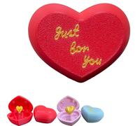 Surprise Heart Shaped Gift Box with Pop Up Rose, Creative 3D Printed Love Toy, Novelty Valentine’s Day Gift for Girlfriend Boyfriend, Romantic Birthday Anniversary Present (A#)
