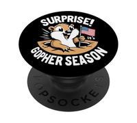 Surprise It's Gopher Season Hunting Trap PopSockets Adhesive PopGrip