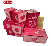 Surprise Jumping Red Envelope Gift Box Explosion Bounce Box For Money Day Romantic Birthday Photos, Valentine's & Z6H2