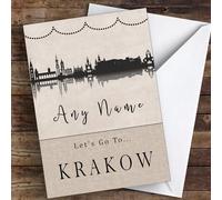 Surprise Let's Go To Krakow Personalised Greetings Card - Personalised Surprise Reveal Card