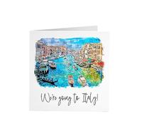Surprise Vacation Card for Him Her - We're Going To Italy For Friend Partner Family