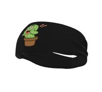 Surprised by The Cartoon Cactus in A Pot Headbands Men Women Non Slip Wicking Sports Sweatband for Gym Basketball Yoga Hairbands