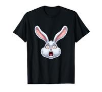 Surprised Cartoon Bunny Face Cute Easter Rabbit T-Shirt
