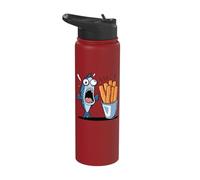 Surprised Fish Looking at Fish Fingers Stainless Steel Insulated Water Bottle