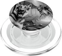 Surprised German shepherd Selfie with dragon PopSockets PopGrip for MagSafe