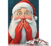 Surprised Santa Claus Puzzle Jigsaws 500 Pieces for Adults Wooden Puzzle Adult Jigsaw Puzzle Family Puzzle Game 500pcs (52x38cm)