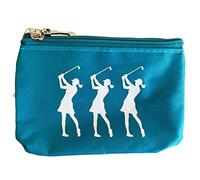 Surprizeshop Ladies Golf Coin, Credit Card or Membership Card Zipped Purse. Aqua.
