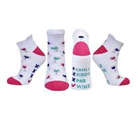 Surprizeshop Ladies Golf Socks (Pair) | Cushioned Sole | Extended Tab at rear | One Size UK 4-7 | Compression Fit for Support & Comfort | Womens Golf Socks (Golf & Wine)