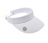 Surprizeshop Womens Golf Visor | Adjustable Telephone Wire Style | Built in MAGENT | Comes with Hand Enamelled 25mm Ball Marker | Rigid Peak | Multiple Colours | Golf Visor | (White)