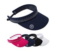 Surprizeshop Women's Golf Visor | Embellished Crystal | Built in Magnet | Hand Enamelled Ball Marker | Rigid Peak | Multiple Colours