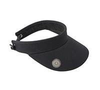Surprizeshop Womens Golf Visor | Telephone Wire | Built in Magnet | Hand Enamelled 25mm Ball Marker | Rigid Peak | Multiple Colours | Golf Visor | Tennis Visor Black