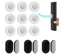 SurPse 12-Pack Magnetic Hooks Wall Mounted, Remote Holder,No Drill Remote Control Holder with Strong Adhesive Storage for Refrigerator Kitchen Utensils, TV Remote and Keys