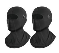 SurPse 2 Pack Ski Mask, Balaclavas for Men, Thermal Windproof Full Face Cover with Glasses Hole & Reflective Strips for Motorcycle, Skiing, Cycling and Running Black