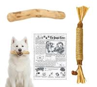 SurPse 2 Pcs Natural Coffee Sticks for Dogs, 1 Pcs Silvervine and 1 Pcs Crinkly Newspaper Toy, Dog Chew Toys for Small to Medium Dogs, Chew Sticks for Dental Care and Anxiety Relief