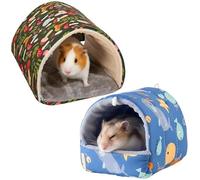 SurPse 2 Pieces Guinea Pig Bed, Guinea Pig House and Hideout Set, Comfortable and Warm Small Pet Bed, Rabbits, Hamsters, 10 * 10 * 15cm