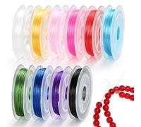 SurPse 20 Rolls Multicoloured Bracelet String, Elastic for Bracelet Making, Durable Stretch Thread with 10 Vibrant Hues for DIY Jewellery and Craft Projects