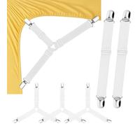 SurPse 6Pcs Bed Sheet Clips, Sheet Holders for Bedding, 6-Piece Set, Fitted Clips, Grippers for Securing, Tablecloths and Sofa Covers