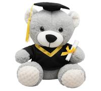 SurPse Graduation Bear, 25cm Graduation Teddy with Cap, Plush Keepsake for University & High School Graduates, Graduation Gifts for Her or Him