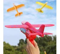 SURPZON Airplane Launcher Toys 2 Flight Mode Glider Plane Outdoor for Kids Ages 3 4 5 6 7 8 9 10 11 12+ Year Old Boys & Girls Birthday Gift, Educational Flying Kids Toys