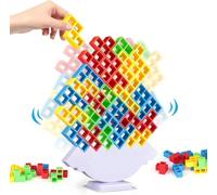 SURPZON Balance and Play - Tetra Tower Stacking Blocks Game, Fun and Educational Entertainment for Kids, Board Games for Family, Parties, Travel Building Blocks