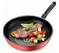 SURPZON Griddle Pan, Steak Skillet with Detachable Handle, Compatible with Gas & Electric Hobs 22cm / 8.7 inch Square Pan Cast Aluminium