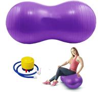 SURPZON Peanut Ball Yoga Ball Exercise Pregnancy Ball Autism Sensory Equipment for Child Training, Women, Men Physical Therapy, Yoga, Pilates, Core Training with Pump