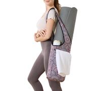 SURQO Yoga Mat Bag - Neoprene, Lightweight, Spacious Carrier, Large Zipper Pocket, Ideal for Gym Yoga & Fitness Mats (Amethyst Dream)