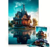 Surral Castle Reflections Puzzles for Teenagers 1000 Pieces Think Smart Toy Soothing Play Smooth Cut Amazing Present (38x52cm)