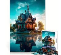 Surral Castle Reflections Teenagers 1000 Piece Jigsaw Puzzle Think Smart Toy Bonding Time Smooth Cut Santa Wish List (50x75cm)