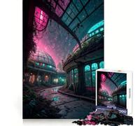 Surreal Abandoned Buildings with Starry Sky 1000 Piece Jigsaw Puzzle for Teenagers Smart Game Relaxed Mind Pattern Assembly Santa Wish List (38x26cm)