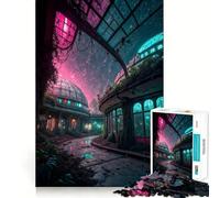 Surreal Abandoned Buildings with Starry Sky Teenager Jigsaw Puzzles 1000 Pieces Memory Boost Home Activity Pattern Assembly Perfect Present (38x52cm)