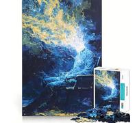 Surreal Abstract Being Art Jigsaw Puzzles 1000 Pieces for Adults Memory Boost Warm Time Image Assembly Fine Art Piece (50x75cm)