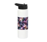 Surreal Abstract Dream Fragments Soft Pastel Waves Stainless Steel Insulated Water Bottle